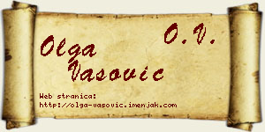 Olga Vasović vizit kartica